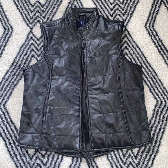 Gap 100% Leather Vest - XS - Picture 1 of 4